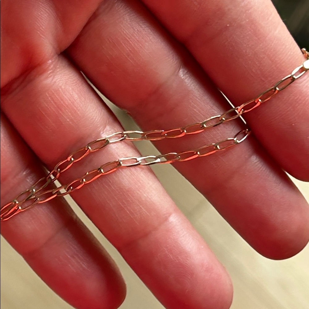 Elegant Dainty 9K Gold Chain Bracelet